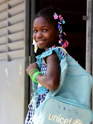 Student at school in Côte d'Ivoire